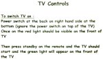 Instructions for using the TV