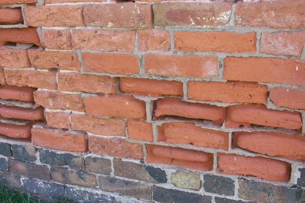Erosion with cement mortar