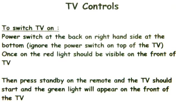 TV instructions
