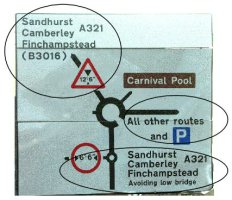 Information clumps on sign
