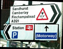 Proposed sign at level crossing