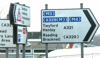 View of hidden sign