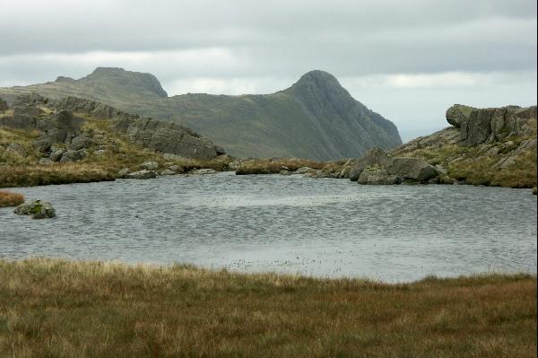 Langdale Pikes from High House Tarn