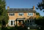 Solar panels on roof