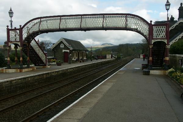Ribblehead viaduct seen from summit of Whernside